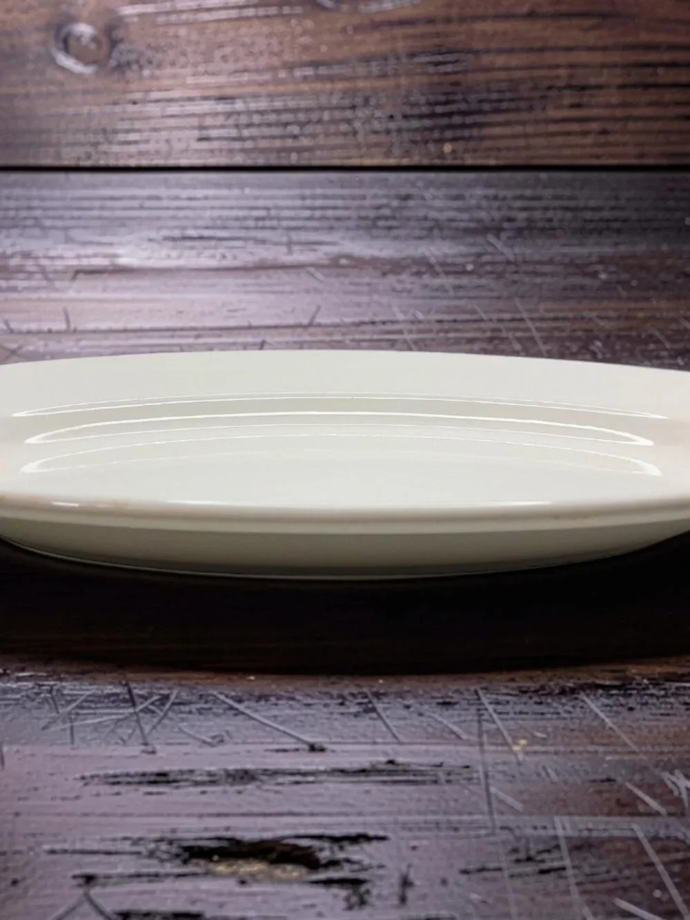 vintage 1980s onieda buffalo china cream white stoneware serving platter